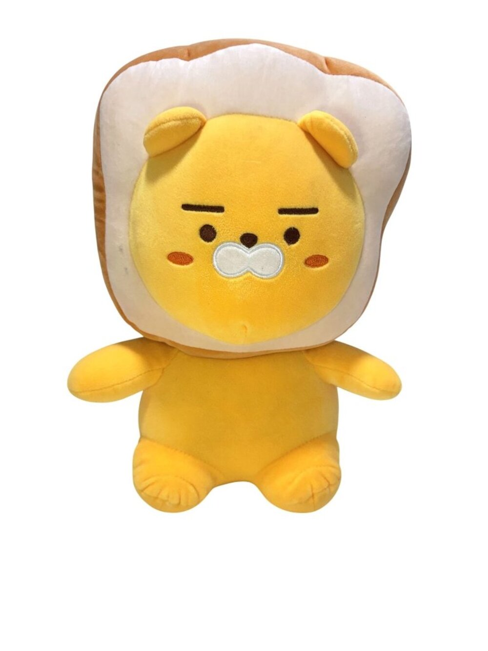 Kakao Friends Ryan Plush Bear Doll In Toast Bread 14" Long Smoke Free Home